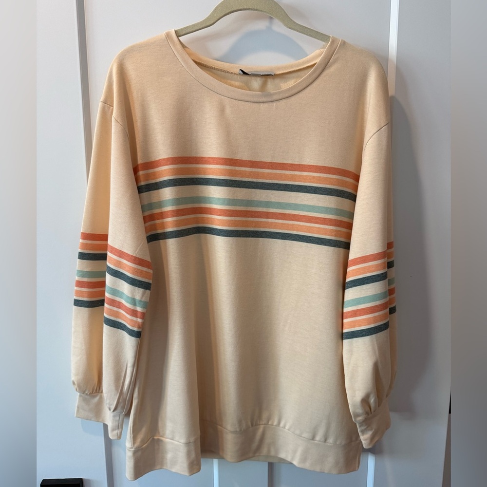 Lightweight Striped Sweatshirt